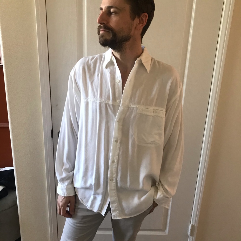 Men’s Loose White Shirt